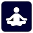 Icon of a person meditating, symbolizing relaxation and wellness | MSC Cruises