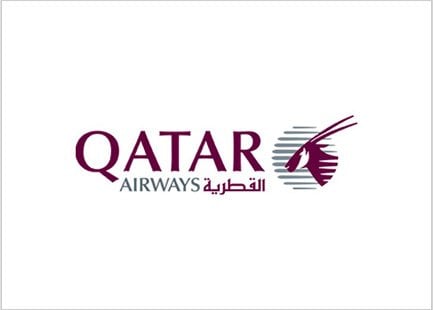 Qatar Airways logo with maroon oryx emblem | MSC Cruises Qatar Airways logo with maroon oryx emblem | MSC Cruises